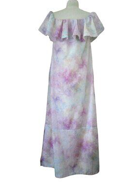 EYWASOULS MALIBU Off shoulder tie dye Isabel maxi dress sz M L